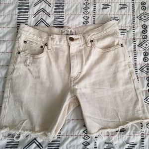 Free People Denim Off White Shorts 26
